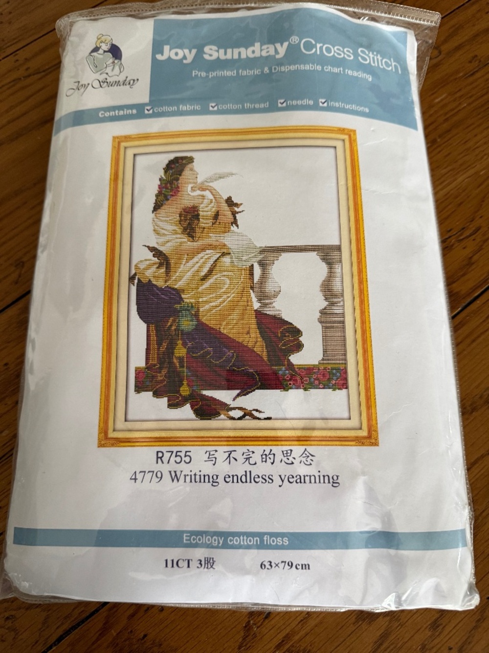 Writing Garden Endless  Joy Sunday Pre-Printed Cross Stitch Kit 11ct Aida - NEW